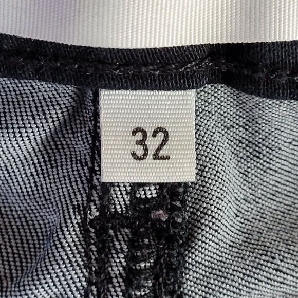 Paige Verdugo Crop Jeans 32 Black Overdye Midrise Ankle Stretch Skinny 5 Pocket - Picture 14 of 15